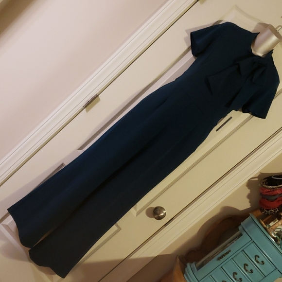 Teal Palazzo Pantsuit Jumpsuit Perfection